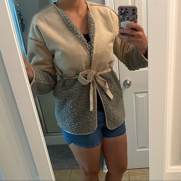 Lucky Brand Shearling/Suede Coat - Picture 6 of 8